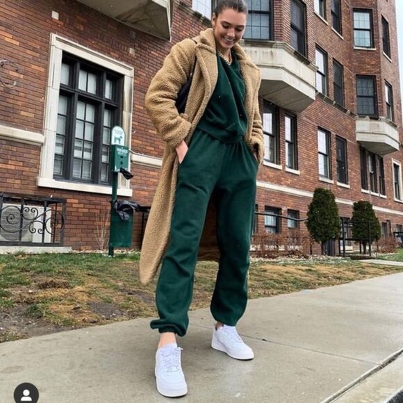 Storet Lexi Brushed Joggers Hunter Green S/M - Picture 2 of 16